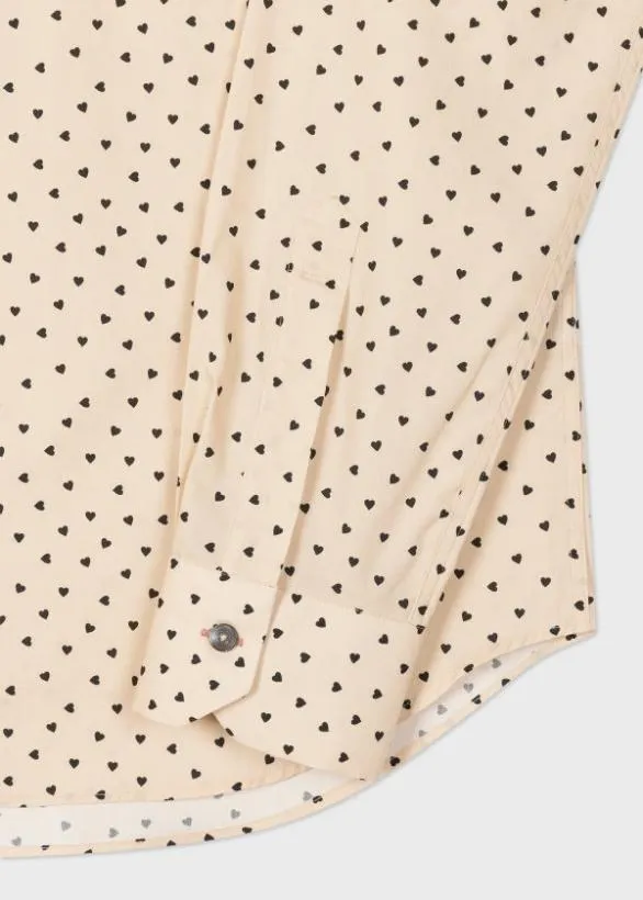 Paul Smith Shirts Ecru 039Love Heart Polka039 Shirt Ecru 8211 Mens