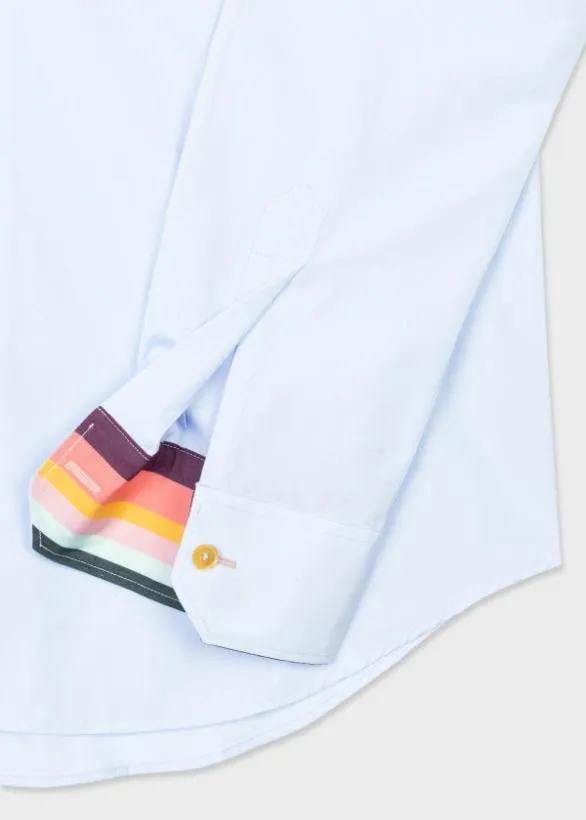 Paul Smith Shirts TailoredFit 039Artist Stripe039 Cuff Shirt Sky Blue 8211 Mens