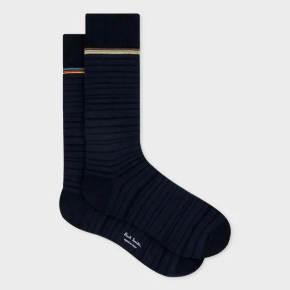 Paul Smith Socks 039Shadow Stripe039 Socks and Card Holder Gift Set Black 8211 Mens