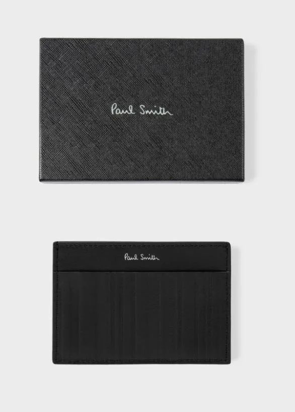 Paul Smith Socks 039Shadow Stripe039 Socks and Card Holder Gift Set Black 8211 Mens