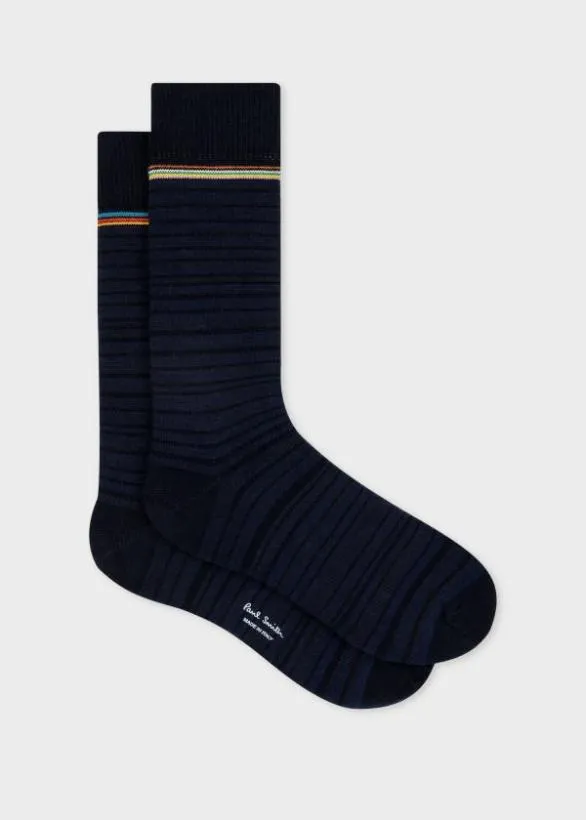 Paul Smith Socks 039Shadow Stripe039 Socks and Card Holder Gift Set Black 8211 Mens