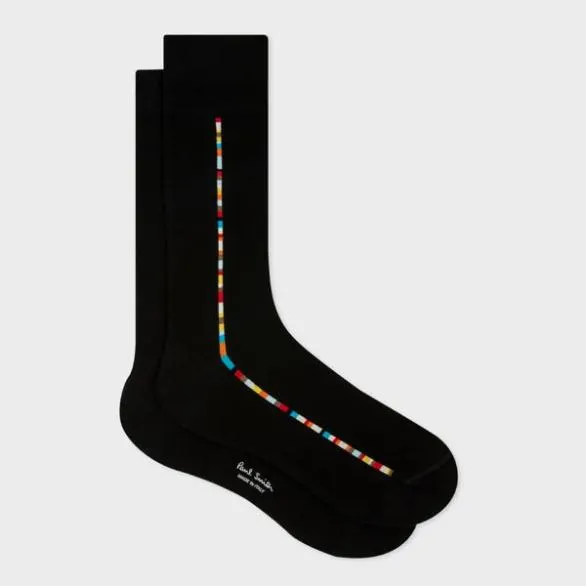 Paul Smith Socks 039Signature Stripe039 Central Trim Socks Black 8211 Mens
