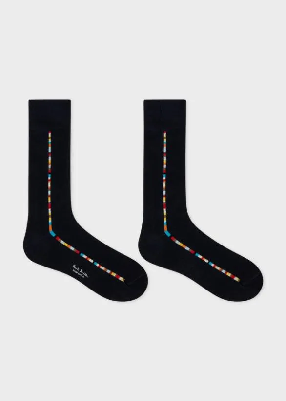 Paul Smith Socks 039Signature Stripe039 Central Trim Socks Navy 8211 Mens