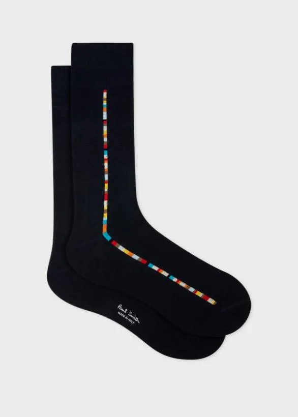 Paul Smith Socks 039Signature Stripe039 Central Trim Socks Navy 8211 Mens