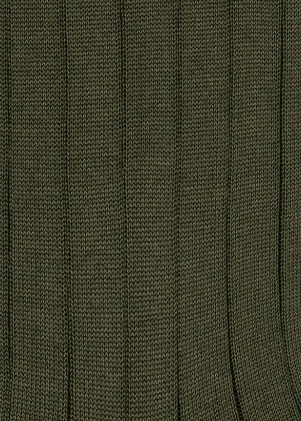 Paul Smith Socks Cotton Ribbed Socks Khaki 8211 Mens