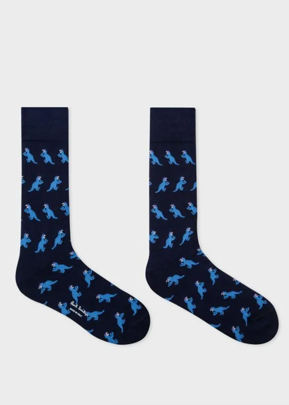 Paul Smith Socks MultiColored 039Dino039 Socks Three Pack Multicolour 8211 Mens