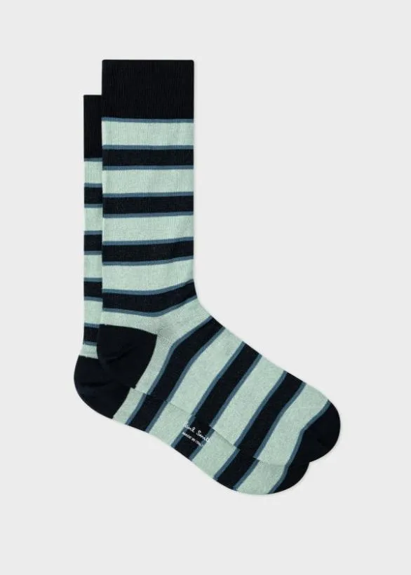 Paul Smith Socks Painted Stripe Socks Dark Navy 8211 Mens