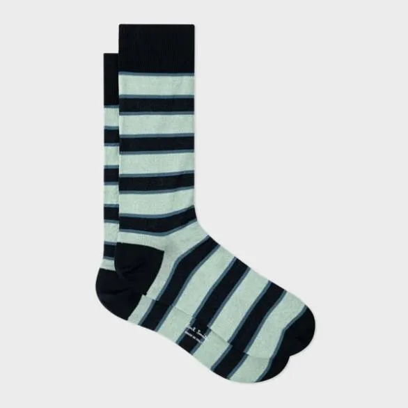 Paul Smith Socks Painted Stripe Socks Dark Navy 8211 Mens