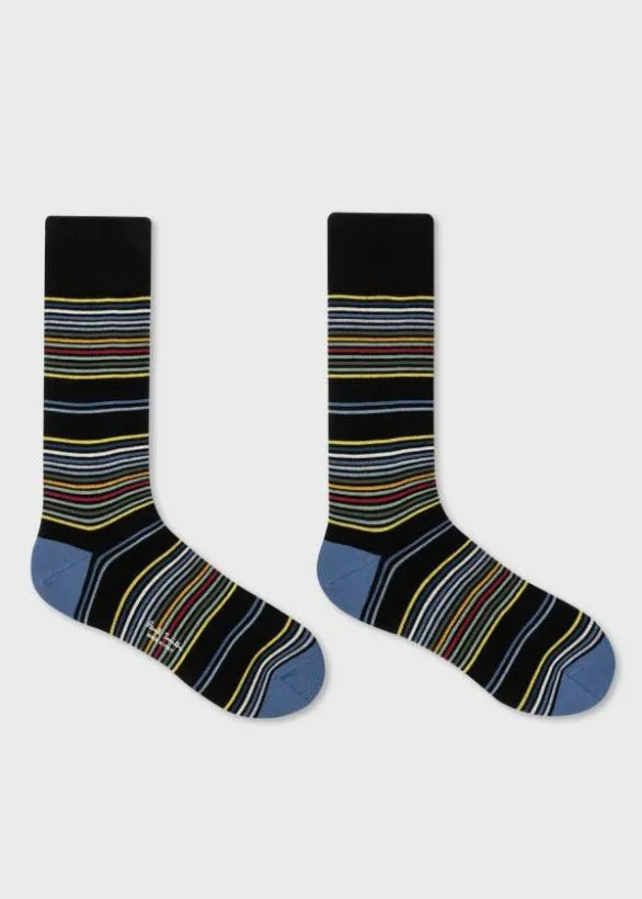Paul Smith Socks Seasonal Stripe Three Pack Socks Black 8211 Mens