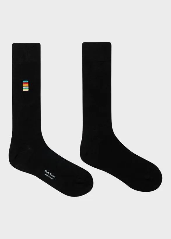 Paul Smith Socks Signature Stripe Embroidery Plain Socks Three Pack Multicolour 8211 Mens