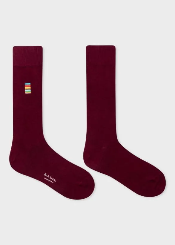 Paul Smith Socks Signature Stripe Embroidery Plain Socks Three Pack Multicolour 8211 Mens