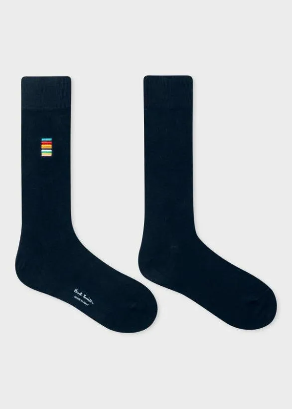 Paul Smith Socks Signature Stripe Embroidery Plain Socks Three Pack Multicolour 8211 Mens