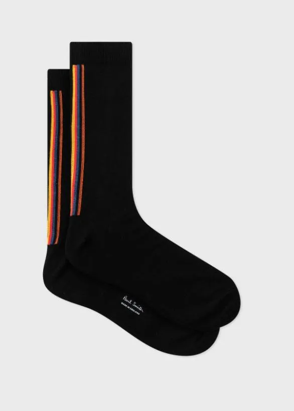 Paul Smith Socks Vertical 039Artist Stripe039 Socks Black 8211 Mens