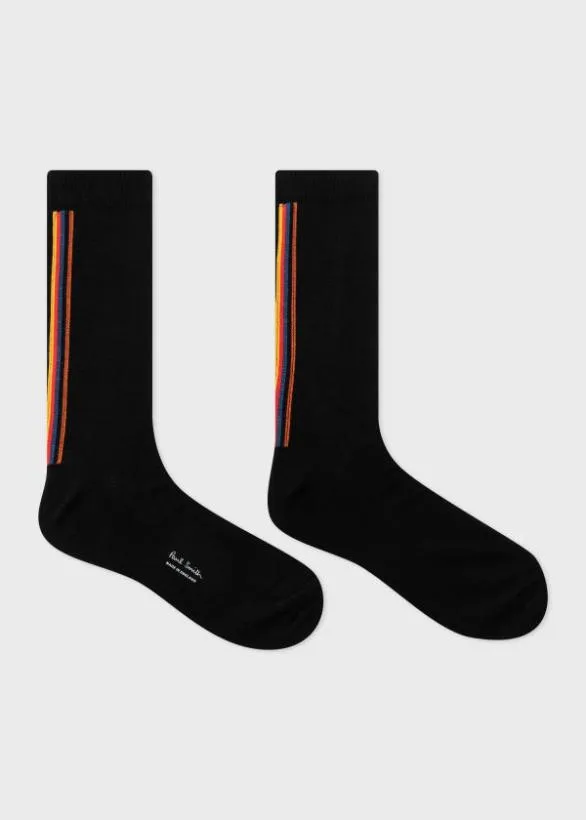 Paul Smith Socks Vertical 039Artist Stripe039 Socks Black 8211 Mens