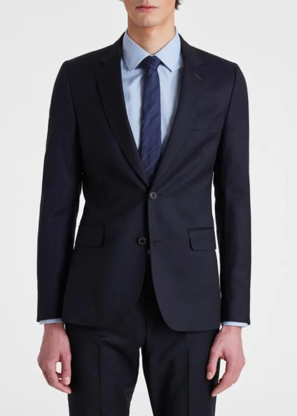 Paul Smith Suits Wool Twill TwoButton Suit Navy 8211 Mens