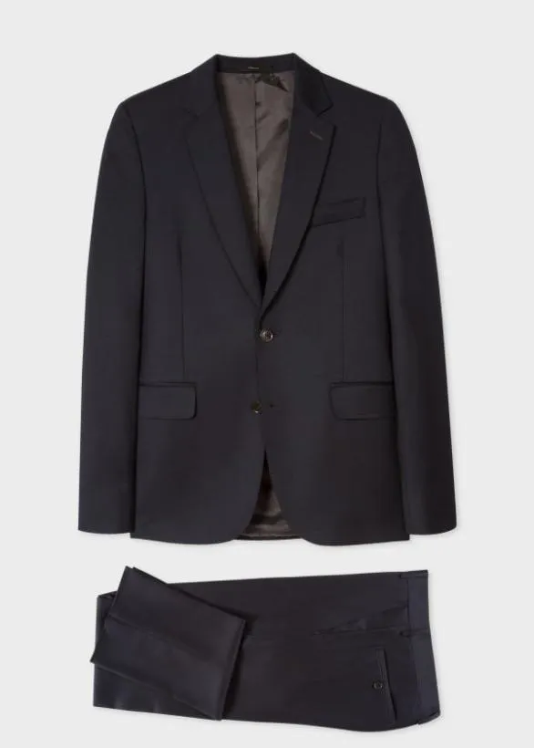 Paul Smith Suits Wool Twill TwoButton Suit Navy 8211 Mens