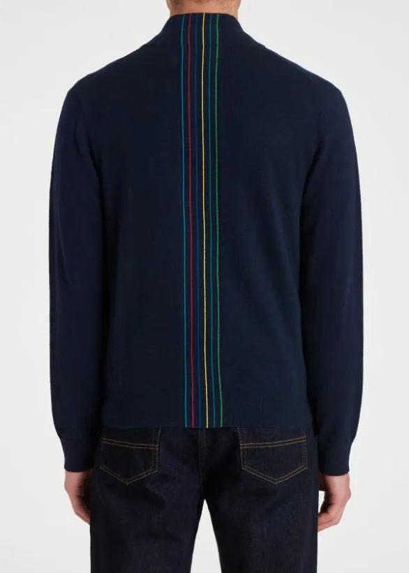 Paul Smith Sweaters 039Sports Stripe039 Cardigan Navy 8211 Mens