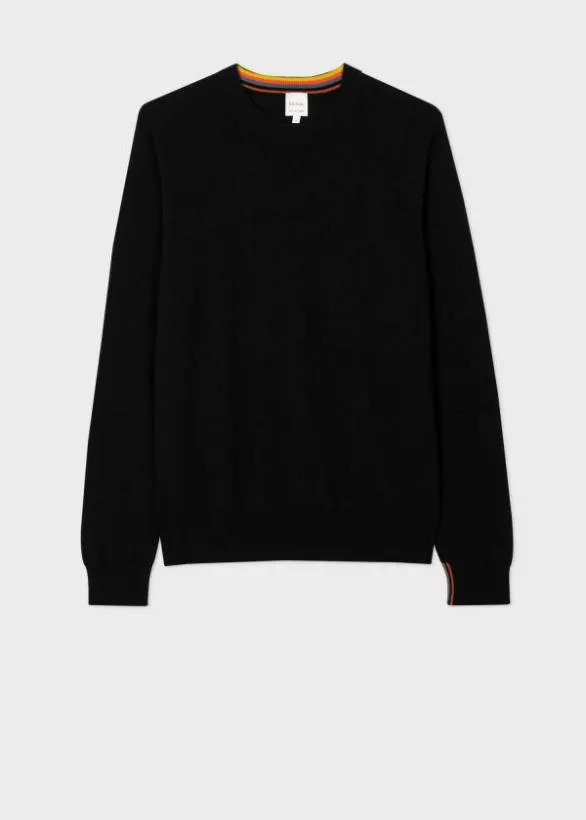 Paul Smith Sweaters Cashmere Crew Neck Sweater Black 8211 Mens