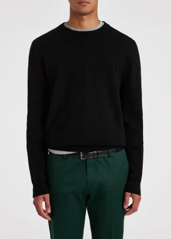 Paul Smith Sweaters Cashmere Crew Neck Sweater Black 8211 Mens
