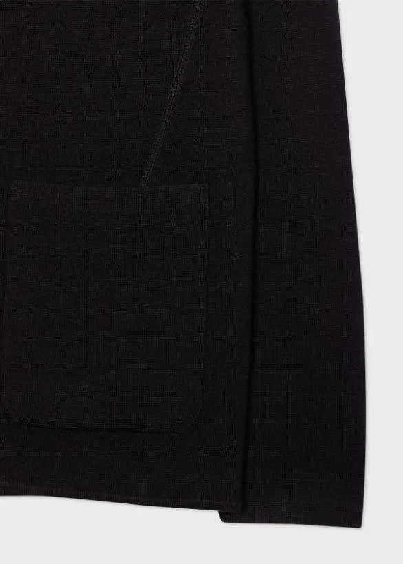 Paul Smith Sweaters Merino Wool Cardigan Blazer Black 8211 Mens