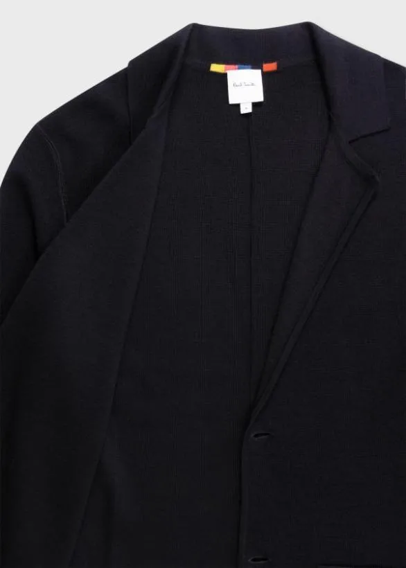 Paul Smith Sweaters Merino Wool Cardigan Blazer Black 8211 Mens