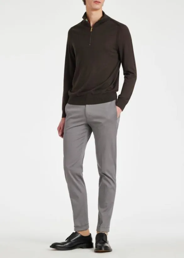 Paul Smith Sweaters Merino Wool Half Zip Sweater Dark Green 8211 Mens