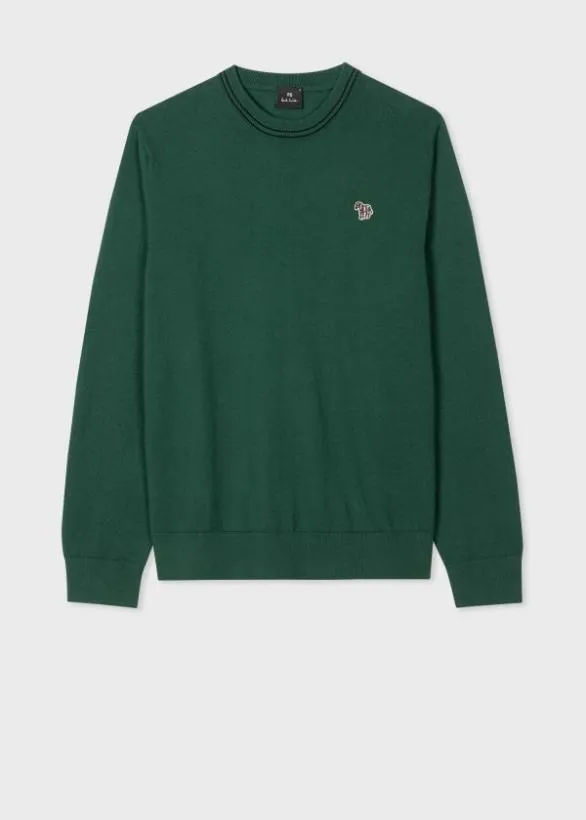 Paul Smith Sweaters Zebra Logo Sweater Green 8211 Mens