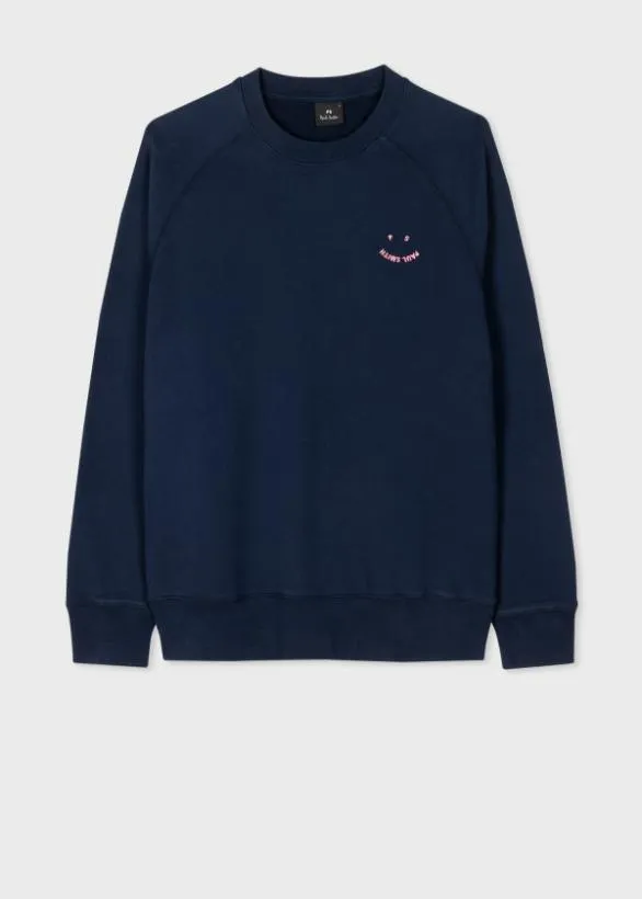 Paul Smith Sweatshirts and Hoodies 039Happy039 Raglan Sweatshirt Navy 8211 Mens Paul Smith Sweatshirts and Hoodies 039Happy039 Raglan Sweatshirt Navy 8211 Mens