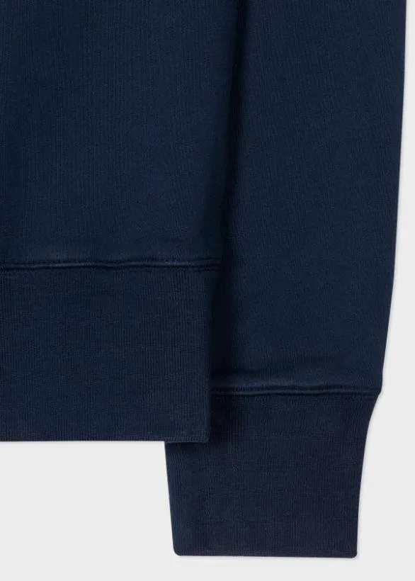 Paul Smith Sweatshirts and Hoodies 039Happy039 Raglan Sweatshirt Navy 8211 Mens