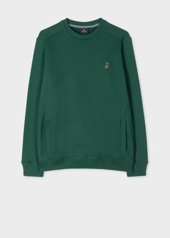 Paul Smith Sweatshirts and Hoodies 039Hollow Broad Stripe Zebra039 Cotton Sweatshirt Dark Green 8211 Mens
