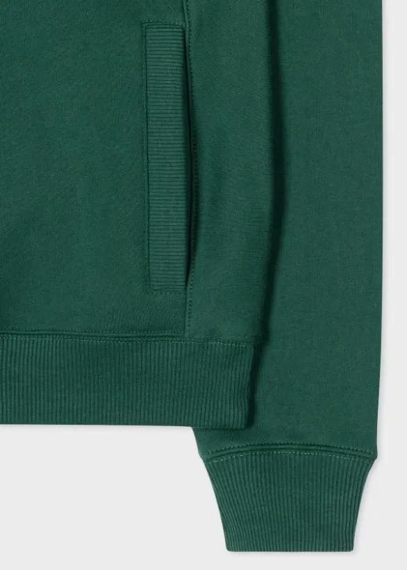 Paul Smith Sweatshirts and Hoodies 039Hollow Broad Stripe Zebra039 Cotton Sweatshirt Dark Green 8211 Mens