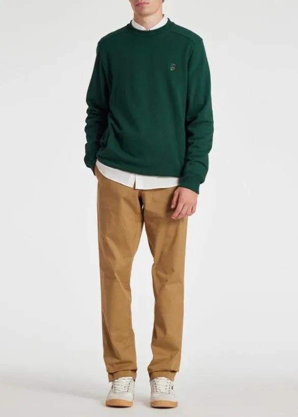 Paul Smith Sweatshirts and Hoodies 039Hollow Broad Stripe Zebra039 Cotton Sweatshirt Dark Green 8211 Mens