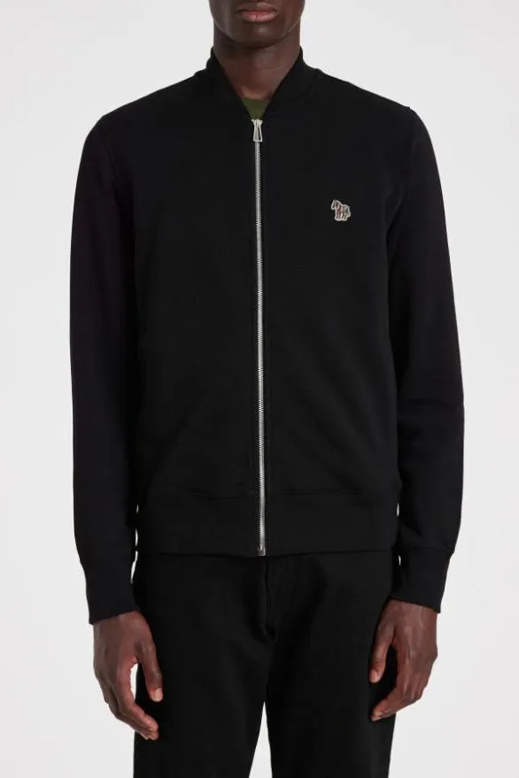 Paul Smith Sweatshirts and Hoodies Zebra Logo Bomber Jacket Black 8211 Mens