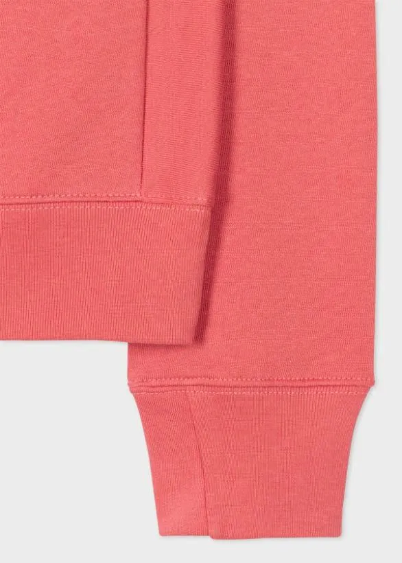 Paul Smith Sweatshirts and Hoodies Zebra Logo Organic Cotton Sweatshirt Pink 8211 Mens