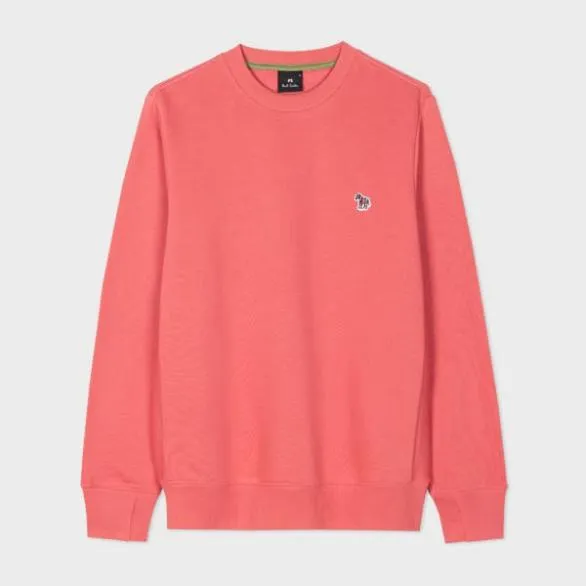 Paul Smith Sweatshirts and Hoodies Zebra Logo Organic Cotton Sweatshirt Pink 8211 Mens