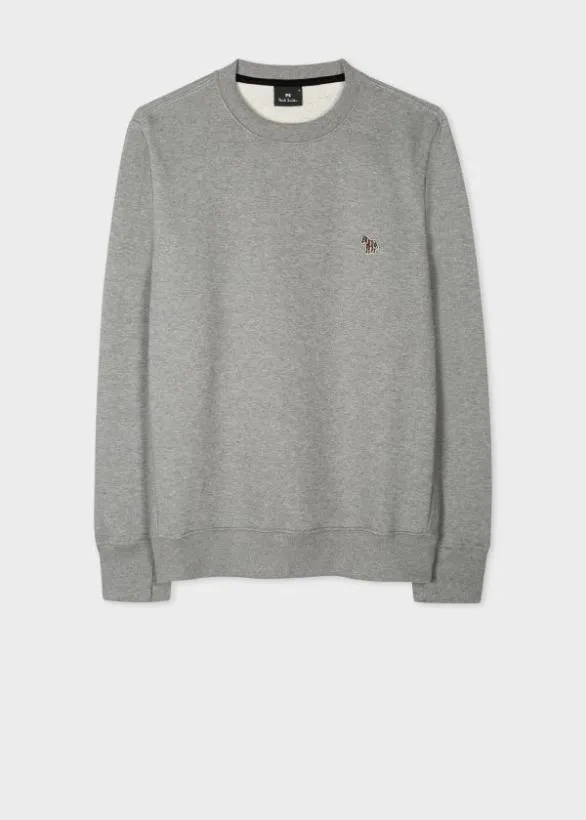 Paul Smith Sweatshirts and Hoodies Zebra Logo Sweatshirt Grey Marl 8211 Mens