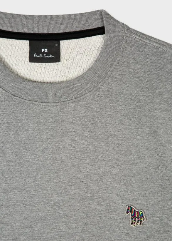 Paul Smith Sweatshirts and Hoodies Zebra Logo Sweatshirt Grey Marl 8211 Mens