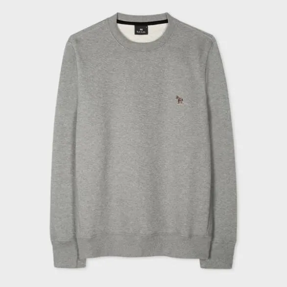 Paul Smith Sweatshirts and Hoodies Zebra Logo Sweatshirt Grey Marl 8211 Mens