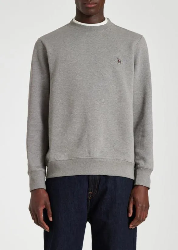 Paul Smith Sweatshirts and Hoodies Zebra Logo Sweatshirt Grey Marl 8211 Mens