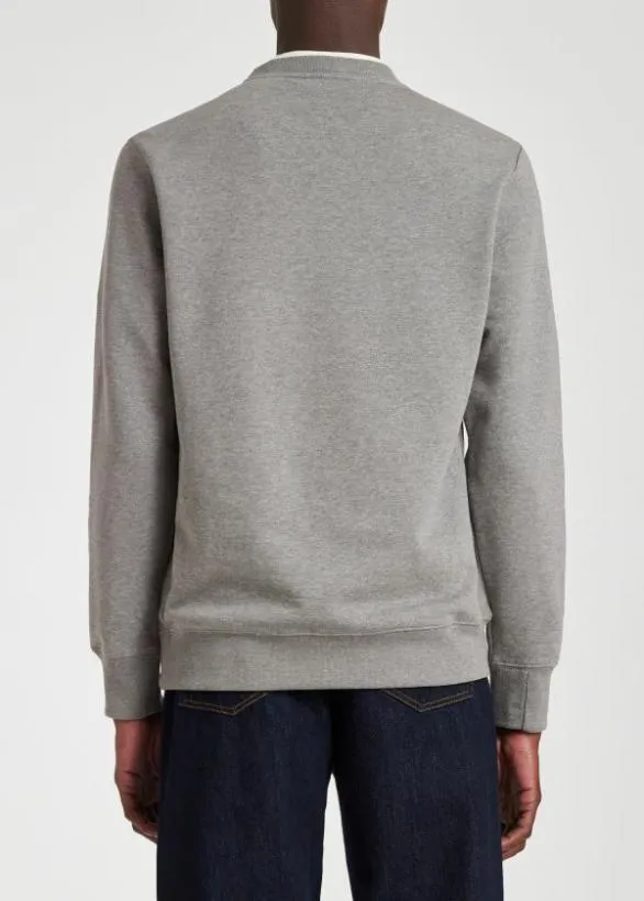 Paul Smith Sweatshirts and Hoodies Zebra Logo Sweatshirt Grey Marl 8211 Mens