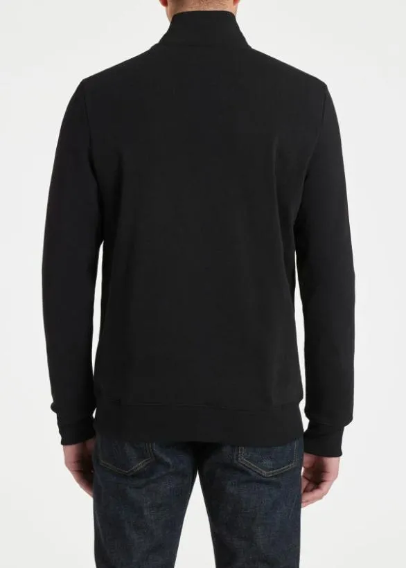 Paul Smith Sweatshirts and Hoodies Zebra Logo ZipNeck Sweatshirt Black 8211 Mens
