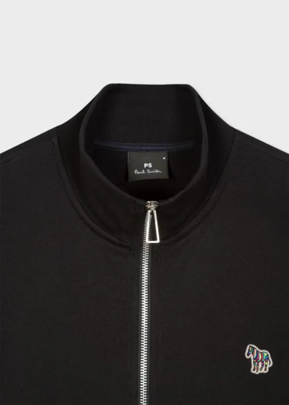 Paul Smith Sweatshirts and Hoodies Zebra Logo Zip Sweatshirt Black 8211 Mens