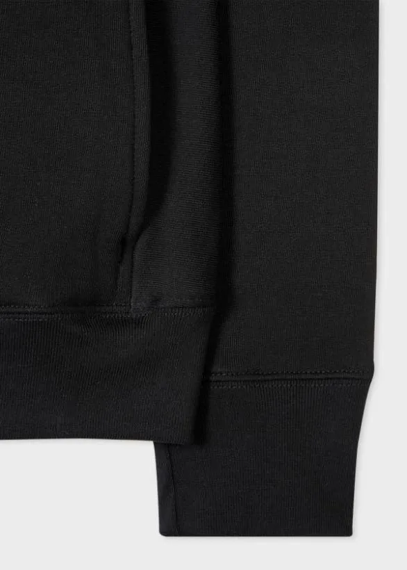 Paul Smith Sweatshirts and Hoodies ZipFront Zebra Logo Hoodie Black 8211 Mens
