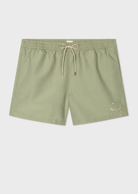 Paul Smith Swimwear 039Happy039 Swim Shorts Khaki 8211 Mens