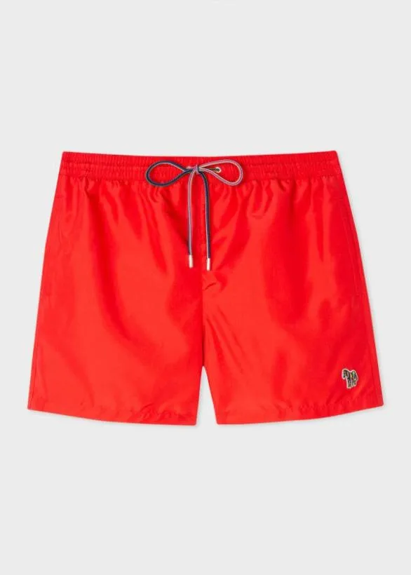 Paul Smith Swimwear Zebra Logo Swim Shorts Red 8211 Mens