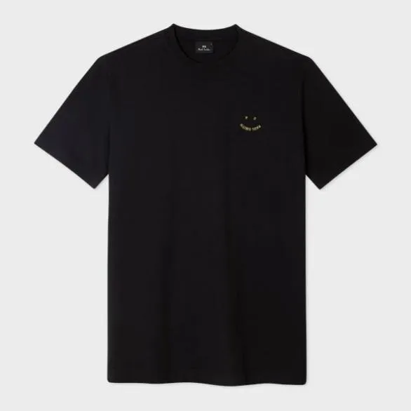 Paul Smith TShirts 039Happy039 TShirt Black 8211 Mens