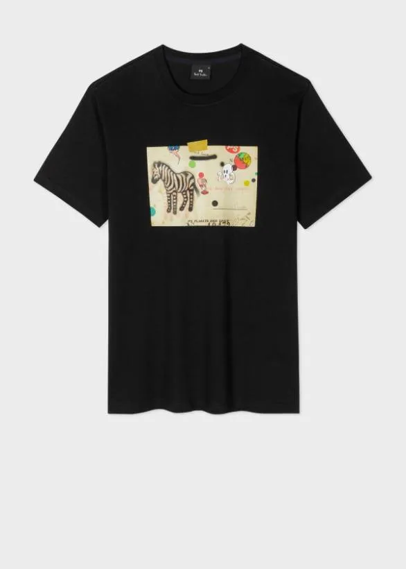 Paul Smith TShirts 039Zebra Card039 Cotton TShirt Black 8211 Mens