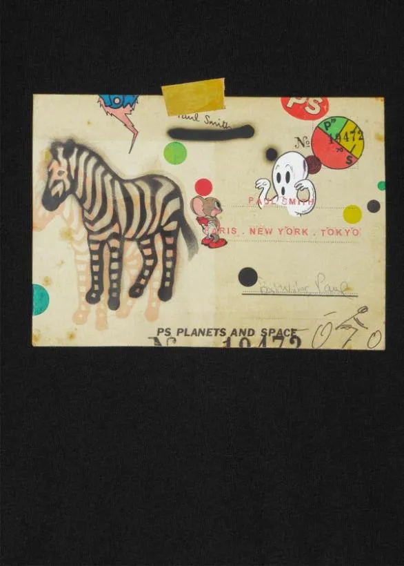 Paul Smith TShirts 039Zebra Card039 Cotton TShirt Black 8211 Mens