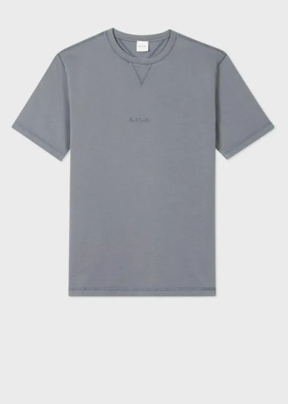 Paul Smith TShirts GarmentDye Signature TShirt Grey 8211 Mens