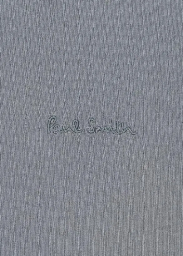 Paul Smith TShirts GarmentDye Signature TShirt Grey 8211 Mens